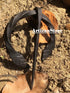 Viking Cloak Pin, Norse BlackLeaf Penannular Brooch, Medieval Apron Buckle Clasp Cloak Badge, Cloak Pin Black...