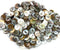 150 Ocean Pearl Grey Buttons ~Mother of Pearl Buttons ~150 Pcs. 1/2" Mixed Design and Cat Eye #3 Quality Quality Great for Crafts...