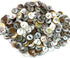 150 Ocean Pearl Grey Buttons ~Mother of Pearl Buttons ~150 Pcs. 1/2" Mixed Design and Cat Eye #3 Quality Quality Great for Crafts...