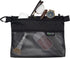 Rolling Nomad 10.2x7.6x0.4 Medium Black Mesh Zipper Bag, Waterproof Travel Pouch, Pouch with Clip for Toiletries, Cosmetics, Accessories, Storage...