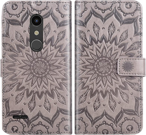 Phone Case for LG K30 2018 5.3/Premier Pro LTE/Phoenix Plus/Harmony 2/K10/Xpression Wallet with Tempered Glass Screen Protector Flip Cover Card Ho...