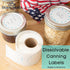 Dissolvable Food Labels for Canning, Pantry, Food Containers, and Mason Jar Food Prep Storage and Organization - Made in USA - Completely Washes A...