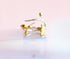 Helen de Lete Little Snail On Flower Vine 925 Sterling Silver Open Ring...