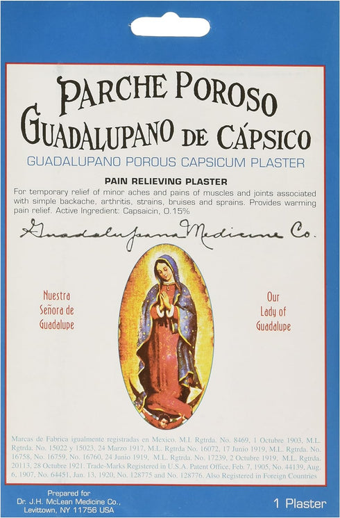 Guadalupano Porous Capsicum Medicated External Pain Relieving Plaster, 4.5" X 7"...