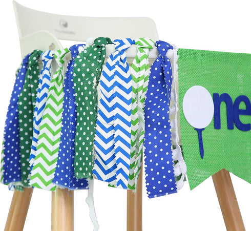 Golf High Chair Banner for 1st Birthday - First Birthday Decoration for Baby's,The First Gift for The Birthday Party,Photo Props For Birthday Part...