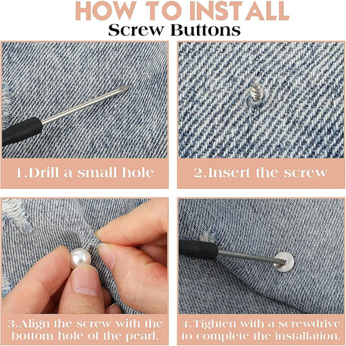 20 Sets Pearl Buttons Pearl Brooch Buttons Pearl Pins for Clothes No Sew Cover Up Buttons Removable Reusable Pearl Safety Pins for Women Girls Shi...