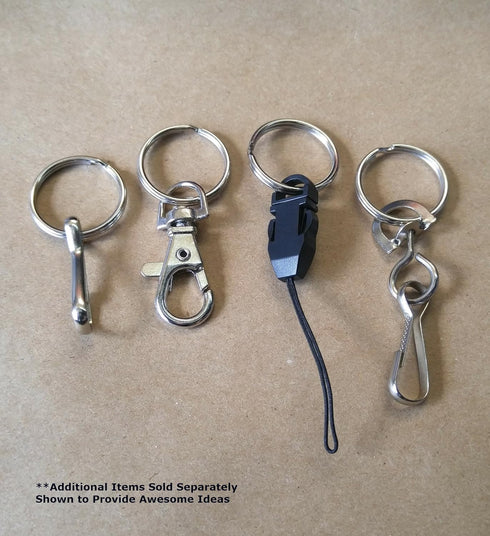 Bulk 100 Pack - 1" Key Rings - Heat Treated Heavy Duty & Durable Premium Split Ring Keychains by Specialist ID...