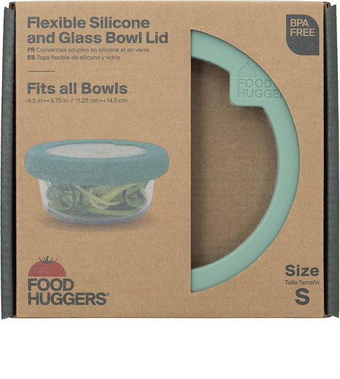 Food Huggers Replacement Lids for Glass Storage Containers Silicone & Glass Lids that Don’t Crack | Fits Most Round Container Brands & Bowls | 100...