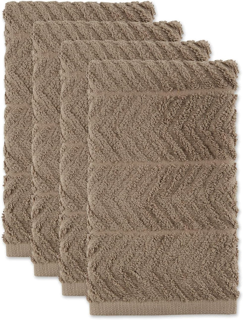 DII Luxury Barmop Collection Chevron Dishtowel Set, Aqua, 16x19, 4 Piece...