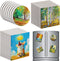 Saysurey 24 Pack Mini Magnetic Canvas Panel Canvas Boards for Painting Magnetic Canvas Boards for Fridge Multi Shape Round Square Rectangle Canvas...