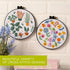 Bucilla Counted Cross-Stitch Kit, Floral Menagerie, Includes 14 ct Aida Cloth, 6" Plastic Hoop, Embroidery Floss, Needle and Instructions, 49468E...