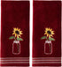 SKL Home by Saturday Knight Ltd. Sunflower In Jar 2 Pc Hand Towel Set, Wine...