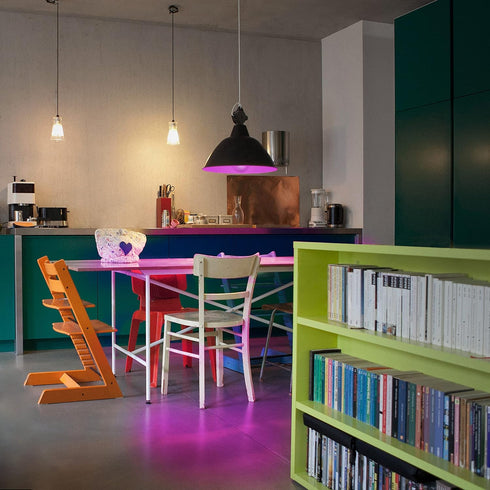 SYLVANIA LED Purple Glass Filament A19 Light Bulb, Dimmable, Efficient 4.5W, E26 Medium Base, 1 pack...