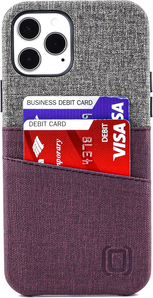 Dockem Wallet Case for iPhone 12 & iPhone 12 Pro: Built-in Metal Plate for Magnetic Mounting & 2 Credit Card Holders: 6.1" Luxe M2, Canvas Style S...