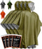 PREPARED4X Emergency Rain Poncho with Mylar Blanket Liner - Survival Blankets for Car - Heavy Duty, Waterproof Camping Gear...