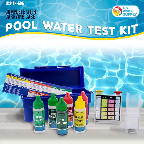 U.S. Pool Supply Premium 5-Way Swimming Pool & Spa Test Kit - Tests Water for pH, Chlorine, Bromine, Alkalinity and Acid Demand - Maintain Properl...