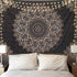 Edeesky Black Mandala Tapestry Wall Hanging Psychedelic Aesthetic Indian Hippie Wall Decor Bohemian Wall Art Boho Home Decoration for Bedroom,Livi...