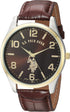 U.S. Polo Assn. Classic Men's USC50225 Watch with Brown Faux-Leather Strap...