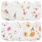 Zainpe 6Pcs Snap Muslin Cotton Bibs for Baby Flamingo Star Flower, Machine Washable Adjustable Burp Cloths with 6 Absorbent Soft Layers for Infant...