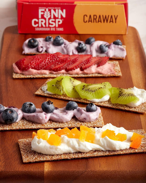 Finn Crisps Rye Crispbread with Caraway 7oz | Thin, Crispy Rye Flatbreads with Caraway | Authentic Finnish Sourdough Crispbread | Caraway Rye Crac...
