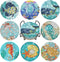 8 Pieces Diamond Art Painting Coasters Kit with Holder, Diamond Art Coasters, DIY Diamond Art Crafts Projects, Diamond Dot Kits for Adults and Beg...