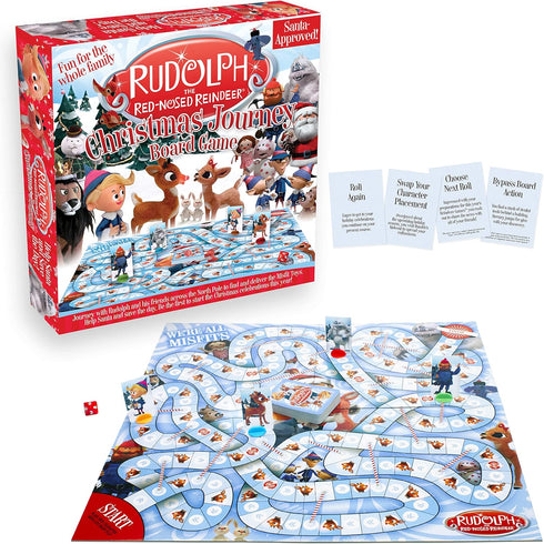 AQUARIUS Rudolph The Red-Nosed Reindeer Board Game - Fun Family Christmas Gift for Kids & Adults - Officially Licensed Rudolph Merchandise & Colle...