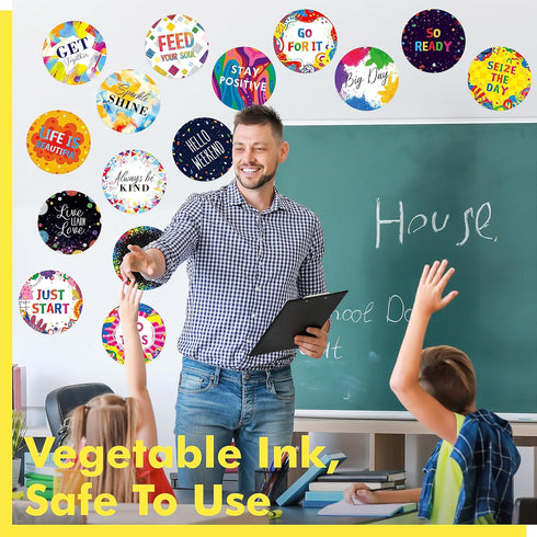 40PCS Bulletin Board Decor, 40 Designs Inspirational Wall Decor Sign Positive Word Wall Art Growth Mindset Cards with PET Film Waterproof Motivati...