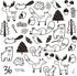 Forest Animal Wall Decals Peel and Stick for Kids, Baby Bedroom Nursery and Living Room. 36 pcs Adhesive Vinyl Wall Stickers Decor (White)...