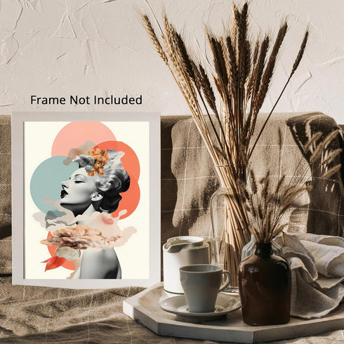 Posterizer 1 pcs-surreal sunset aesthetic womans collage-Landscape & Nature Art-Abstract & Modern Art-Gift for Art Lovers-Decor for Home & Office-...