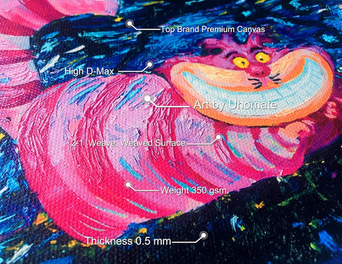 Uhomate Alice in Wonderland Cheshire Cat Alice Wonderland Vincent Van Gogh Starry Night Posters Home Canvas Wall Art Nursery Decor Living Room Wal...