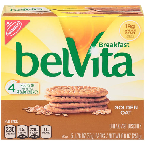 belVita Breakfast Biscuits, Golden Oat Breakfast Biscuits, 8.8 oz...