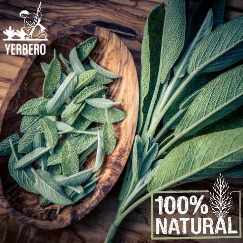 Yerbero - Premium Sage Leaf Ground 5 oz (142g) | Sage |100% Pure Leaf, No Fillers, No Additives, Non GMO's, Dried Leaves Powder. Spice/Seasoning/I...