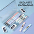 Nicpro 3PCS Pastel Mechanical Pencil Set with Case, 0.7 mm Pencils with 6 Tube HB Lead Refill & 3PCS Eraser & 9PCS Eraser Refill for School Suppli...