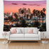 feelacle Los Angeles City Skyline Tapestry 80" X 60" Downtown Landscape Wall Hanging Party Decorations Home Decor For Bedroom Living Room Dorm (20...