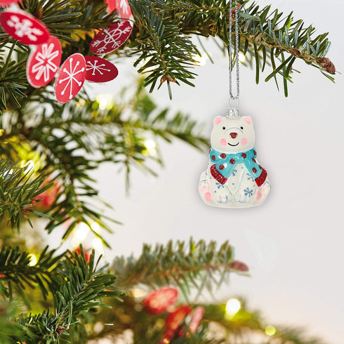 Hallmark Keepsake Mini Christmas Ornaments 2019 Year Dated, Arctic Friends Animals Miniature Blown Glass Ornament, Set of 4...