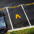 Qilery 2 Pcs Reserved Reusable Pavement Letter Stencil No Parking 4 x 26'' Parking Lot Stencil Recycled Cardboard Floor Stencil Pavement Marking S...