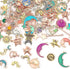 MARFOREVER 120 Pcs Mixed Sun Star Moon Charms for Jewelry Making, Celestial Charm Bracelet Charms Assorted Gold Enamel Charm Pendants for DIY Craf...