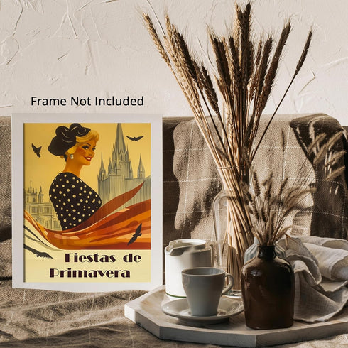 Posterizer 1 pcs-vibrant poster-Seville's 1932 Spring Festivals 1-Adventure Wall Art-Landscape & Nature Art-Decorations for Bedroom, Office, Livin...