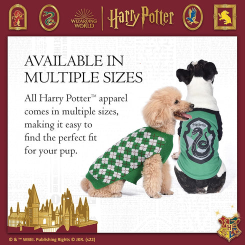 Harry Potter Slytherin Pet Sweater - Large | Harry Potter Costumes for Dogs | Dog Apparel & Accessories for Hogwarts Houses, Slytherin Dog Sweater...