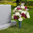 FloraCraft Affinity Plastic Cemetery Vase with Permanent Spike 4.4 inch x 12.75 inch Green...