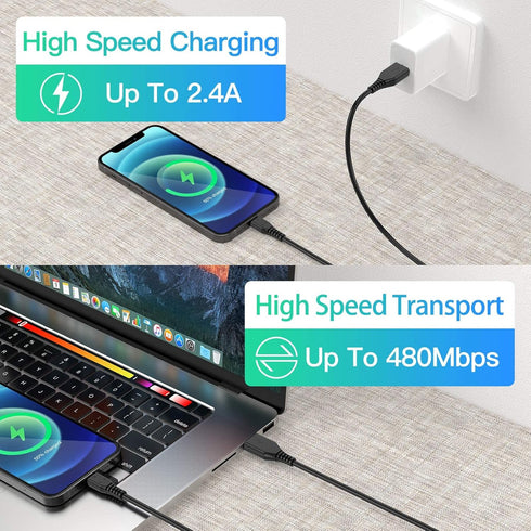 6ft iPhone Charger 5Pack,Lightning Cable 6 Foot, Long Charging Cord 6 feet Compatible with Apple iPhone 11/Pro/Max/SE/X/XS Max/XR/8/8 Plus/iPad/iP...