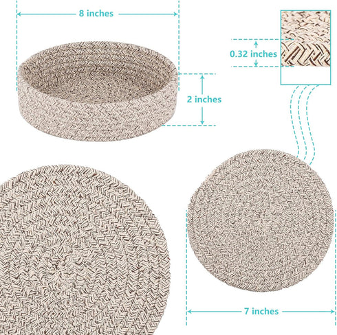 Trivets for Hot Dishes, Pots and Pans, Hot Pads with Storage Basket, Pot Holders for Kitchen, Heat Resistant Mat Protect Counter Home Essentials, ...
