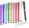 Eco-Fused 10 Pack Bling Metal Stylus Pens - Universal - Compatible with All Capacitive Touchscreen Devices - for iPad, iPhone, Samsung Phones and ...