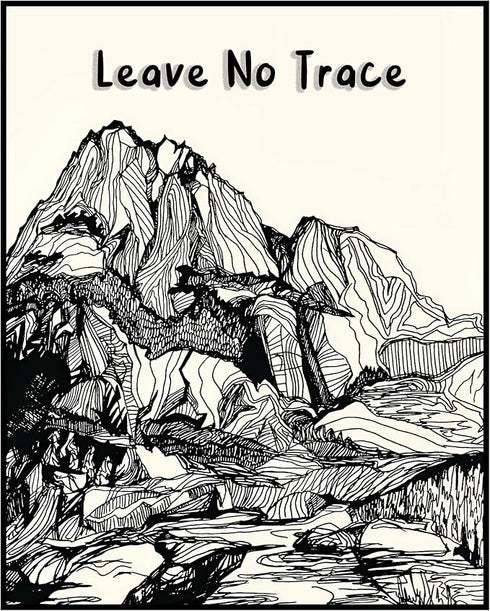 Posterizer 1 pcs-Trendy Mountain Hiking Wilderness Print-Western Art-Retro Art-Decor for Game Room or Man Cave- unframed wall art...