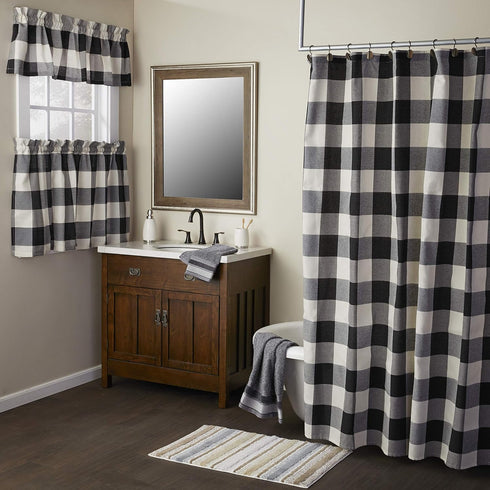 SKL Home Grandin Curtain Valance, 58" x 13", Black/Natural...
