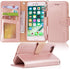 Arae Case for iPhone SE 2022 / iPhone SE 2020 / iPhone 8 / iPhone 7, Wallet Case with Card Holder PU Leather Flip Cover, Rose Gold...