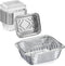 Fit Meal Prep 50 Pack Small Aluminum Foil Pans with Clear Lids, 1 lb 5 x 4” Disposable Tin Foil Baking Pans, Durable Foil Food Containers Freezer ...