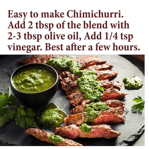 The Spice Way -Chimichurri Spice Blend. Non GMO, no preservatives, no additives just spices we grow in our farm 2 oz resealable bag...