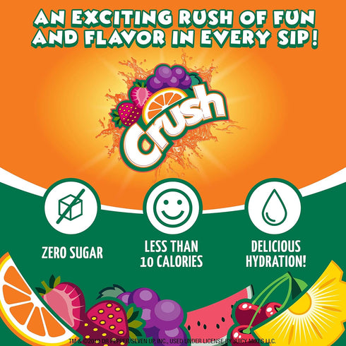 Crush- Powder Drink Mix - Sugar Free & Delicious (Classic Variety, 30 Sticks)...