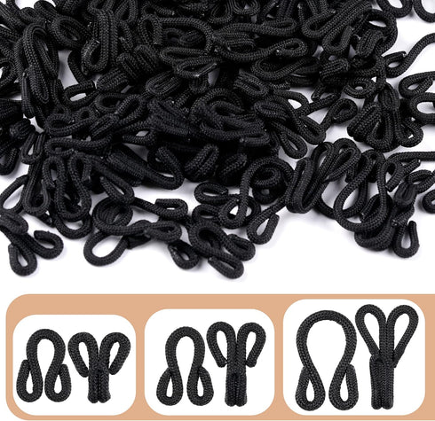 60 Sets Large Covered Sewing Hooks and Eye Closure Jewelry Books Crafts Latch for Clothing Bra thick leather deep pile fabrics fur Coats Wraps and...